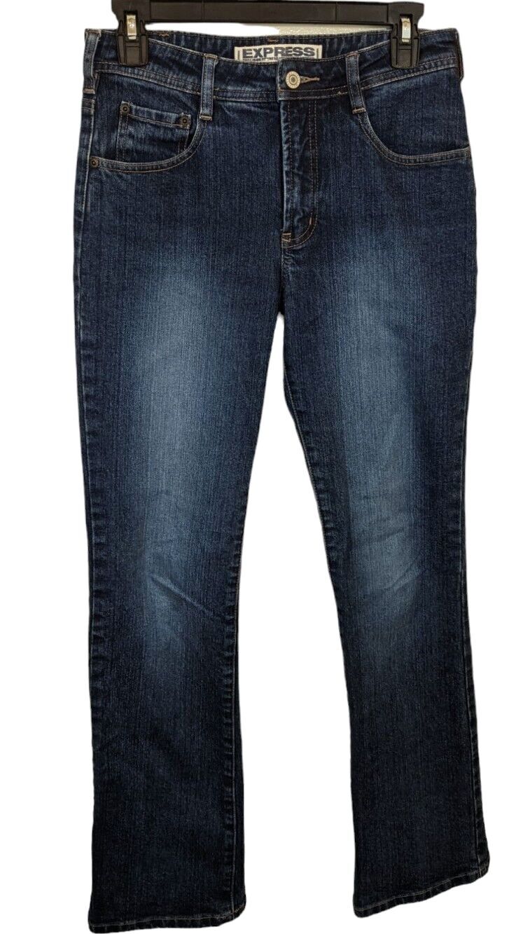 Express Vintage Jean Precision Fit Stretch Fit And Flare Mid Rise Size 7/8